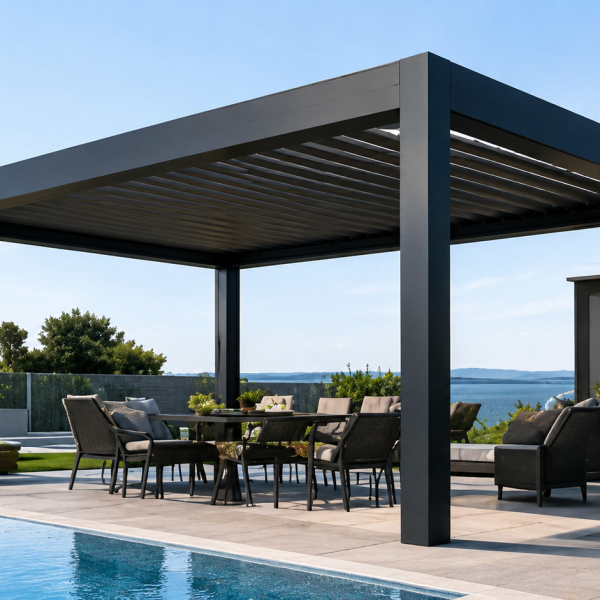 Hazır Pergola 6 × 4 m – 3 m Ön Direk