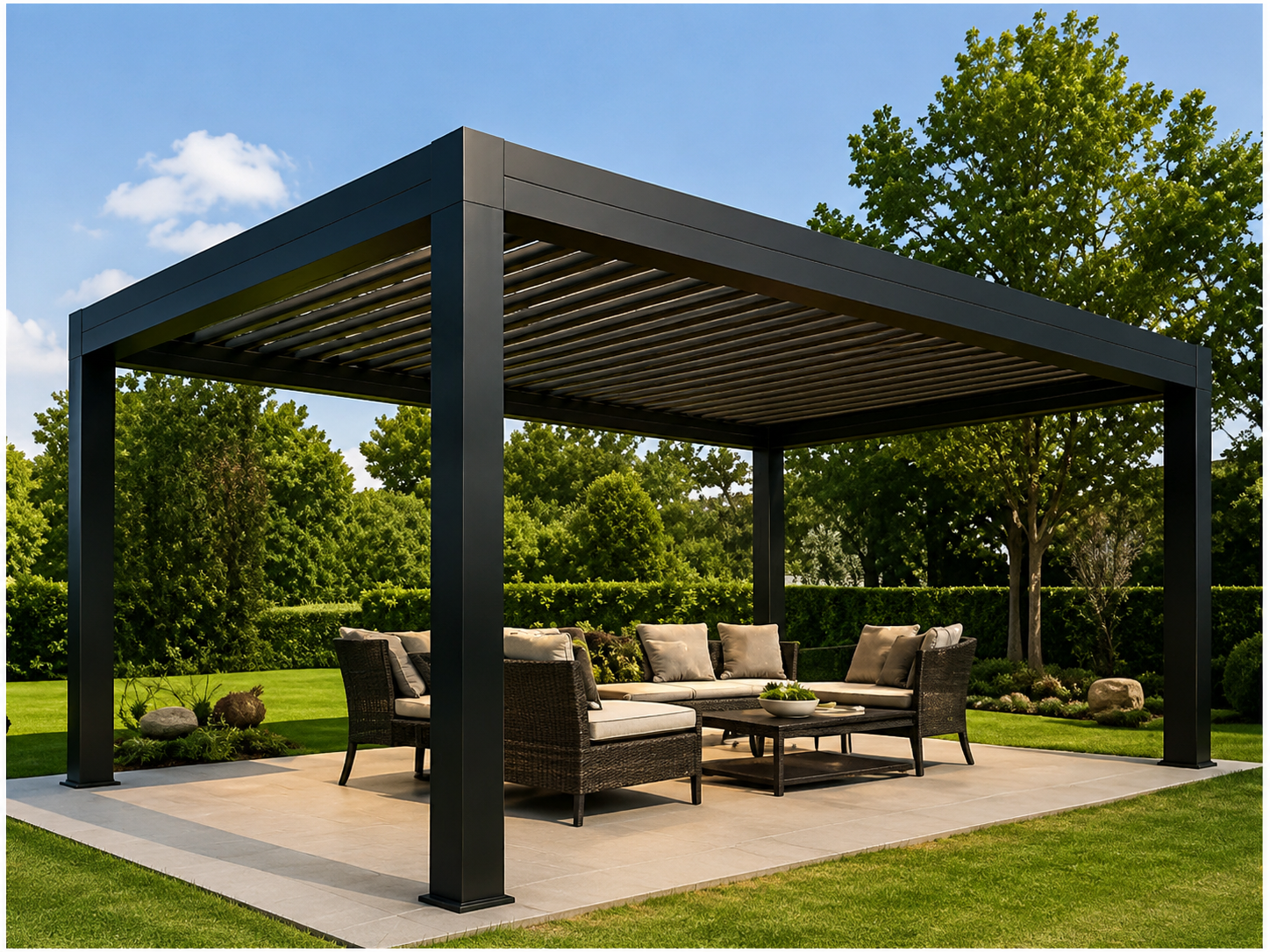 ChatGPT Image 30 Tem 2026 17_28_25 Hazır Pergola 6 × 4 m – 2,50 m Ön Direk - Görsel 1