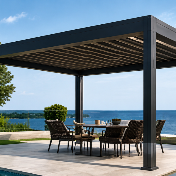 Hazır Pergola 5 × 3,50 m – 2,75 m Ön Direk