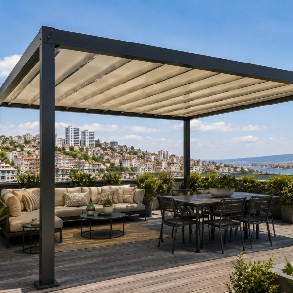 Hazır Pergola 5 × 3 m – 2,50 m Ön Direk
